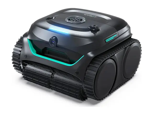 WYBOT C2 Vision cordless robotic pool cleaner, studio shot on white